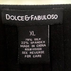 Form fitting black sweater